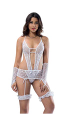 Set lenjerie Transparent Alb MG3056