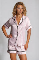Pijama scurtă Satin Pink J0930