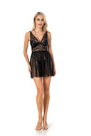 babydoll negru dantelă, lenjerie babydoll tul pliseat, babydoll satin dantelă neagră, lenjerie senzuală babydoll negru, babydoll ocazii speciale, lenjerie de noapte tul negru, cadou romantic